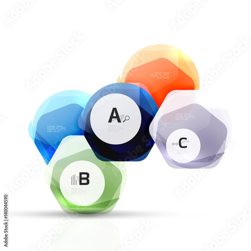 Free Download Abstract geometrical hexagon banner - GFXLoad