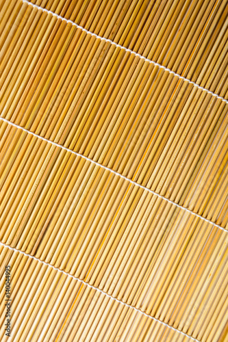 Closeup of bamboo mat