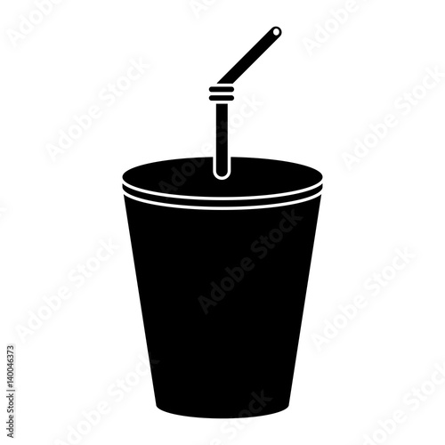 plastic cup drink cola pictogram vector illustration eps 10