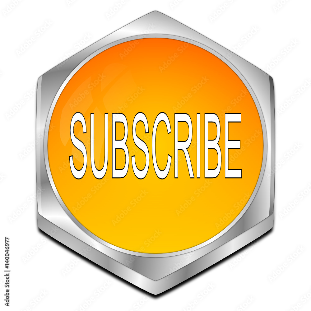 Subscribe Button - 3D illustration
