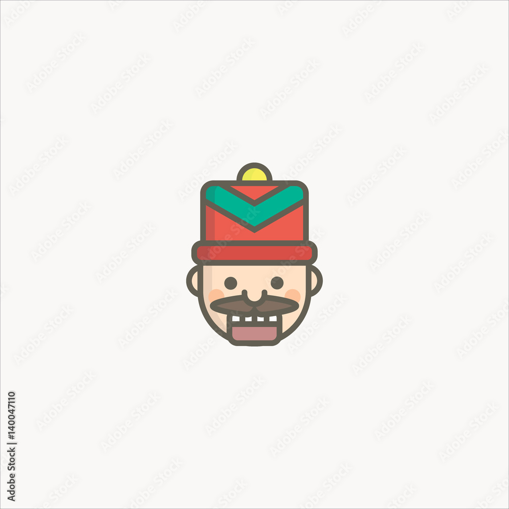 nutcracker icon flat design nutcracker icon flat design
