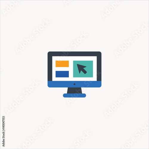 online shop icon flat design