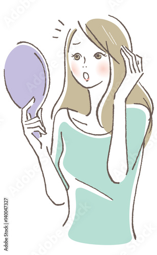 白髪　女性