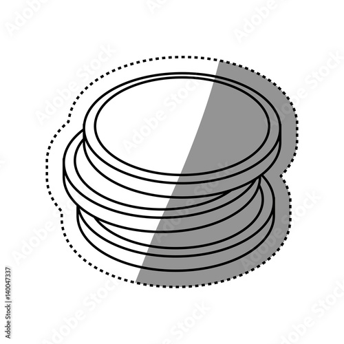 Blank coins isolated icon vector illustration graphic design