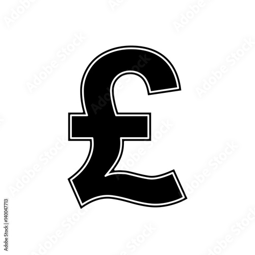 Pounds Money currency icon vector illustration graphic design
