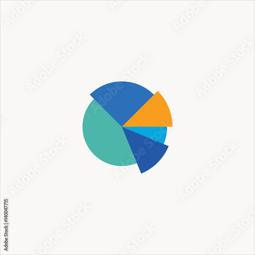 Free Download pie chart icon flat design - GFXLoad