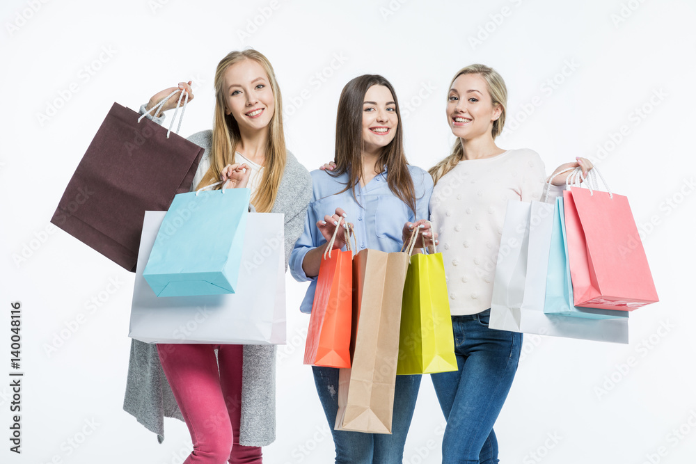 Women with shopping bags