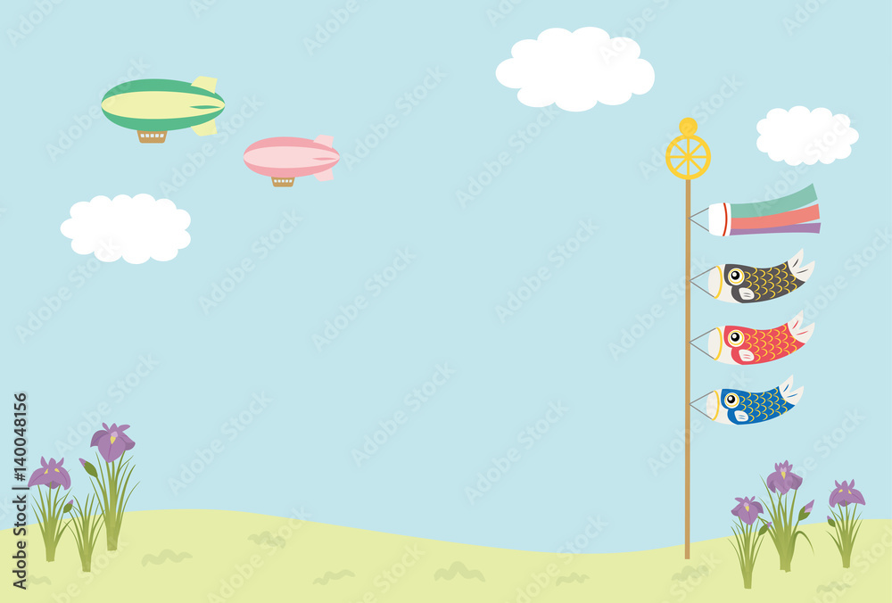Fototapeta premium こどもの日 鯉のぼりと青空
