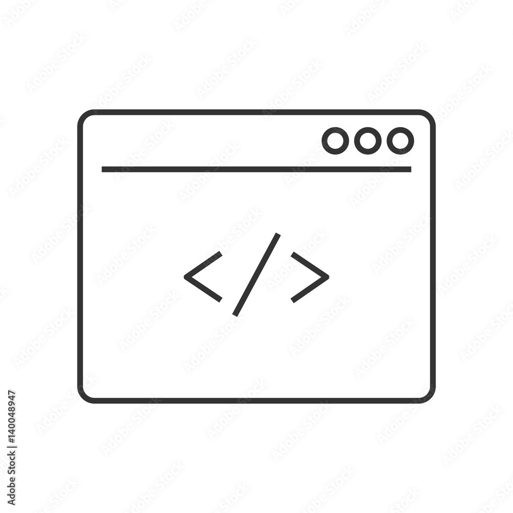 Custom coding line icon