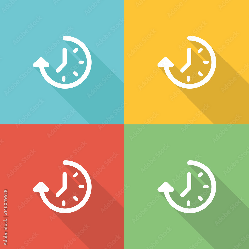 Time Flat Icon Concept Time Flat Icon Concept