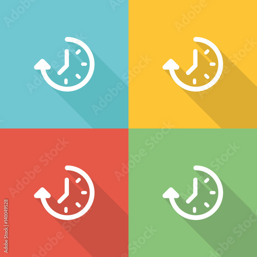 Time Flat Icon Concept