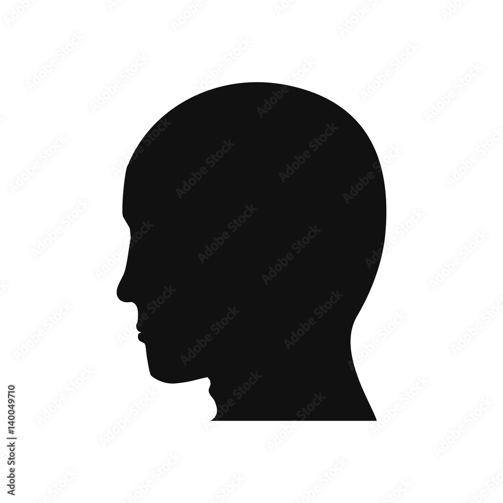 Man head silhouette icon vector illustration graphic design