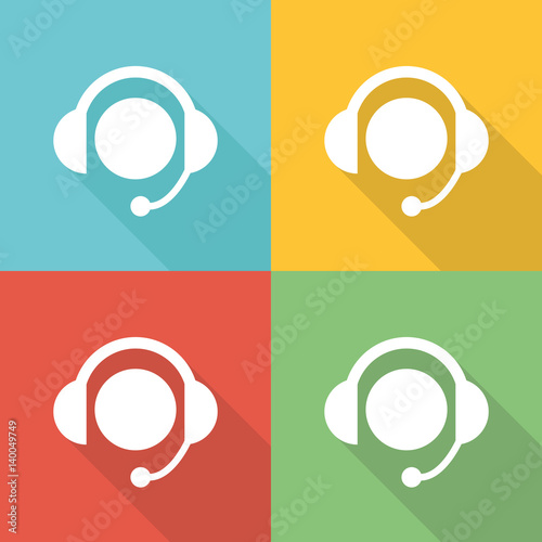 Support Flat Icon Concept