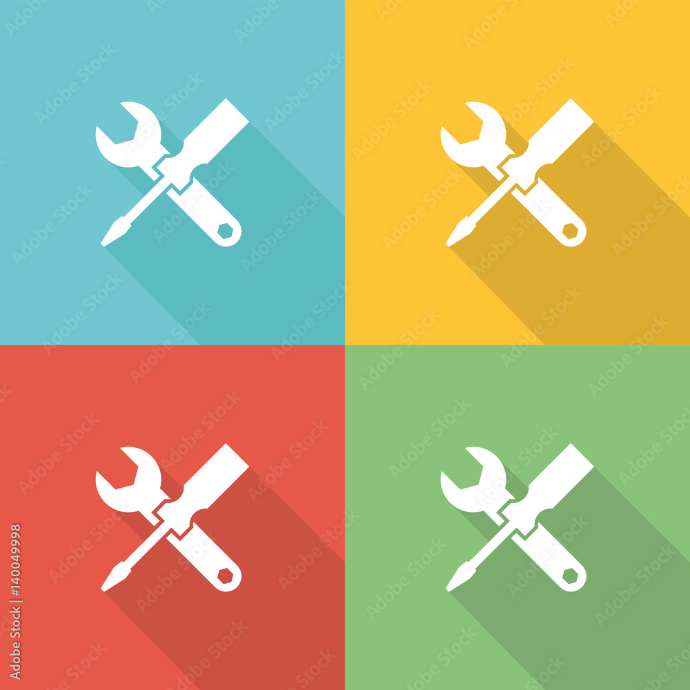 Service Flat Icon Concept Service Flat Icon Concept
