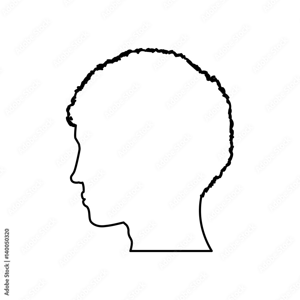 Man head silhouette icon vector illustration graphic design Man head silhouette icon vector illustration graphic design