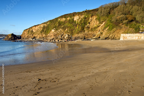 Polkerris Beach is around the headline from the coastal town of Fowey in Cormwall.