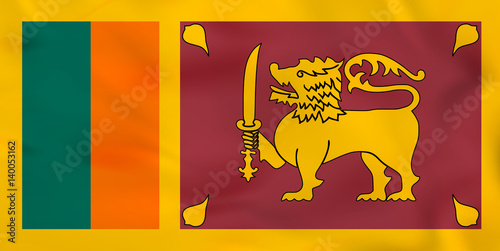 Sri Lanka waving flag. Sri Lanka national flag background texture.