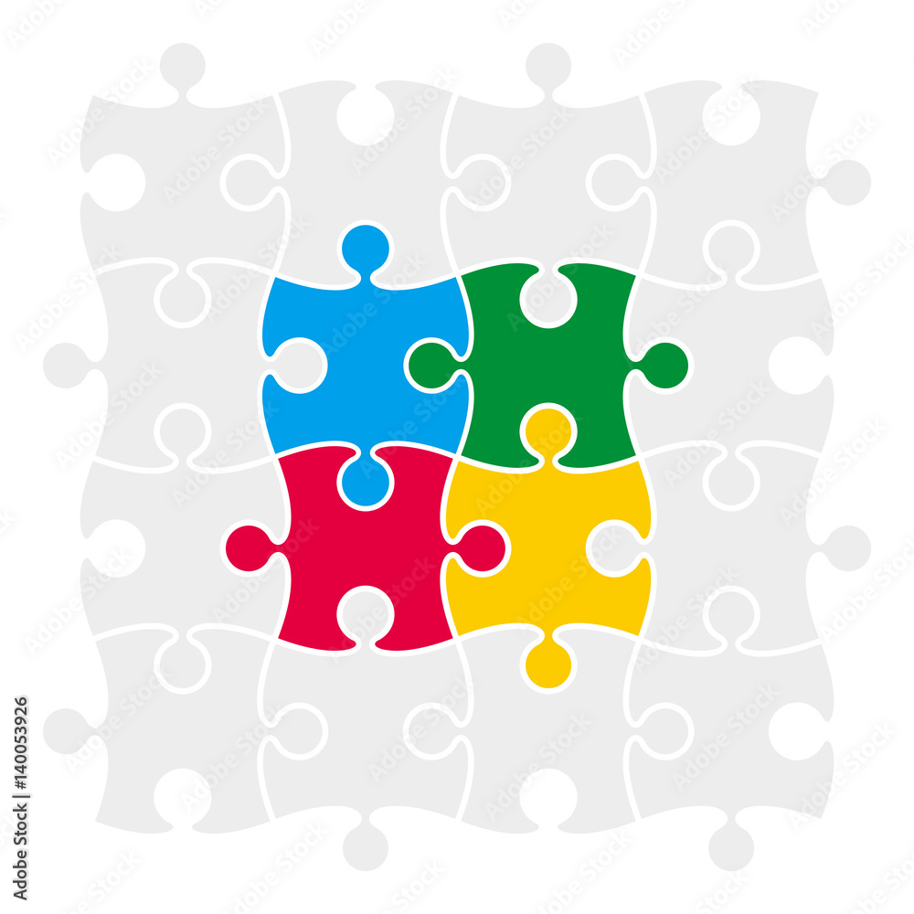 Vector puzzle pattern background