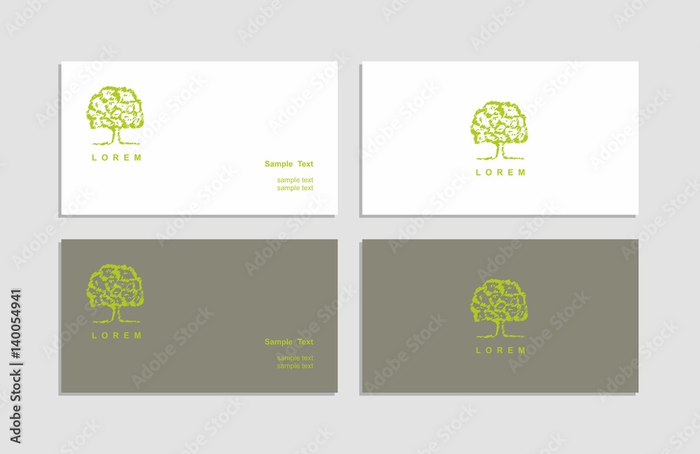 Business card, corporate identity, sign, symbol, drawn by hand.