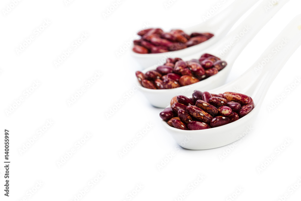 Red beans isolated on white background Red beans isolated on white background