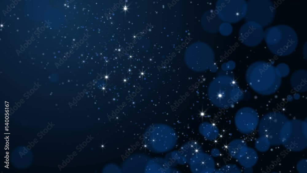 Abstract blue background with bokeh. Animations. With a central location for the text .