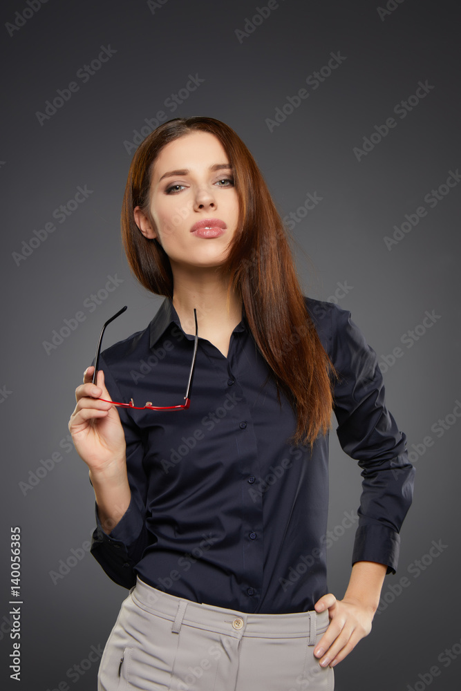 business woman in glasses business woman in glasses