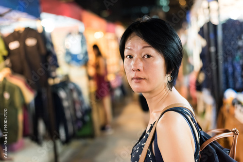 shopping at night market