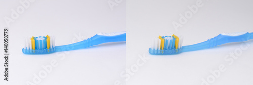 stereogram of blue toothbrush