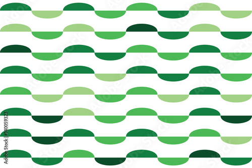 Graphical semicircle abstract pattern green wave random