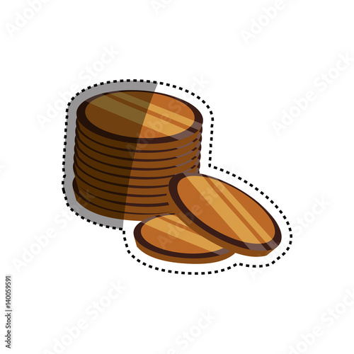 Coins of money vector illustration graphic design