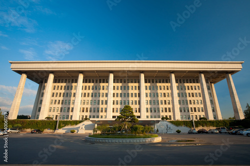 Korean National Assembly Building Rear in Seoul South Korea