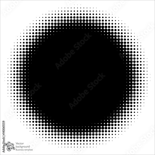 Vector Graphic #Halftone Dot Circle Pattern