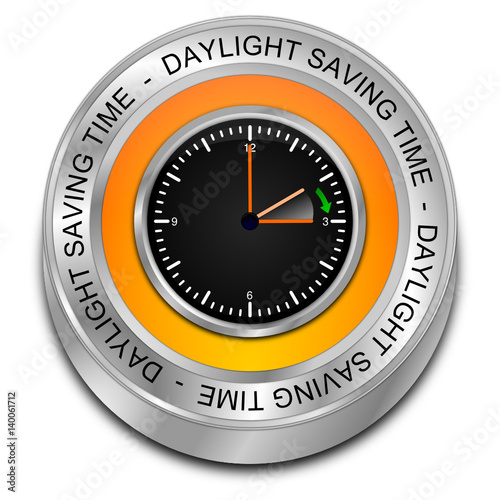 Daylight saving time button - 3D illustration