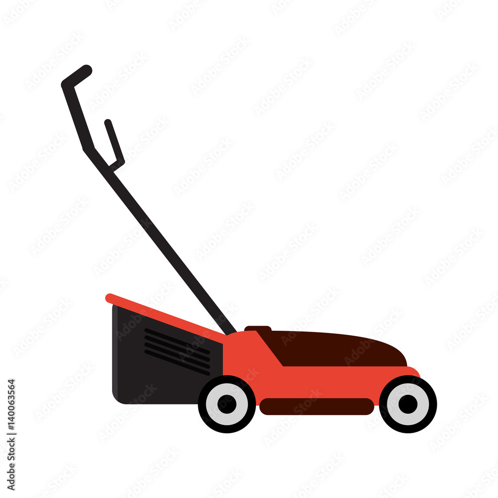 hand lawn mower gardening vector illustration eps 10 hand lawn mower gardening vector illustration eps 10