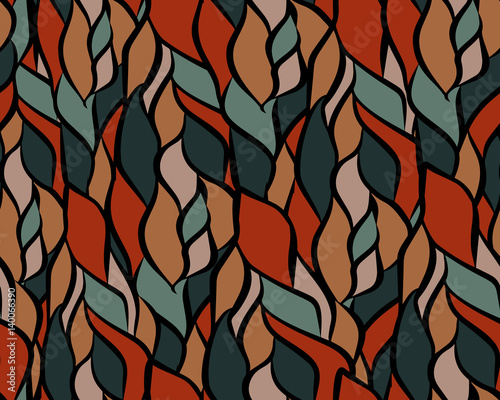 Ethnic seamless pattern. Tribal art boho print, abstract vintage ornament. Background texture, decoration