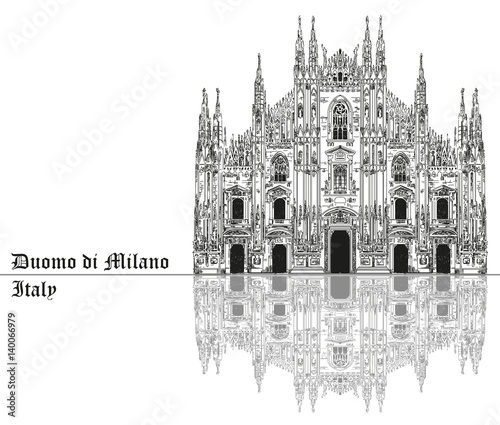 Fotografia Milan Cathedral in Italy with shadow