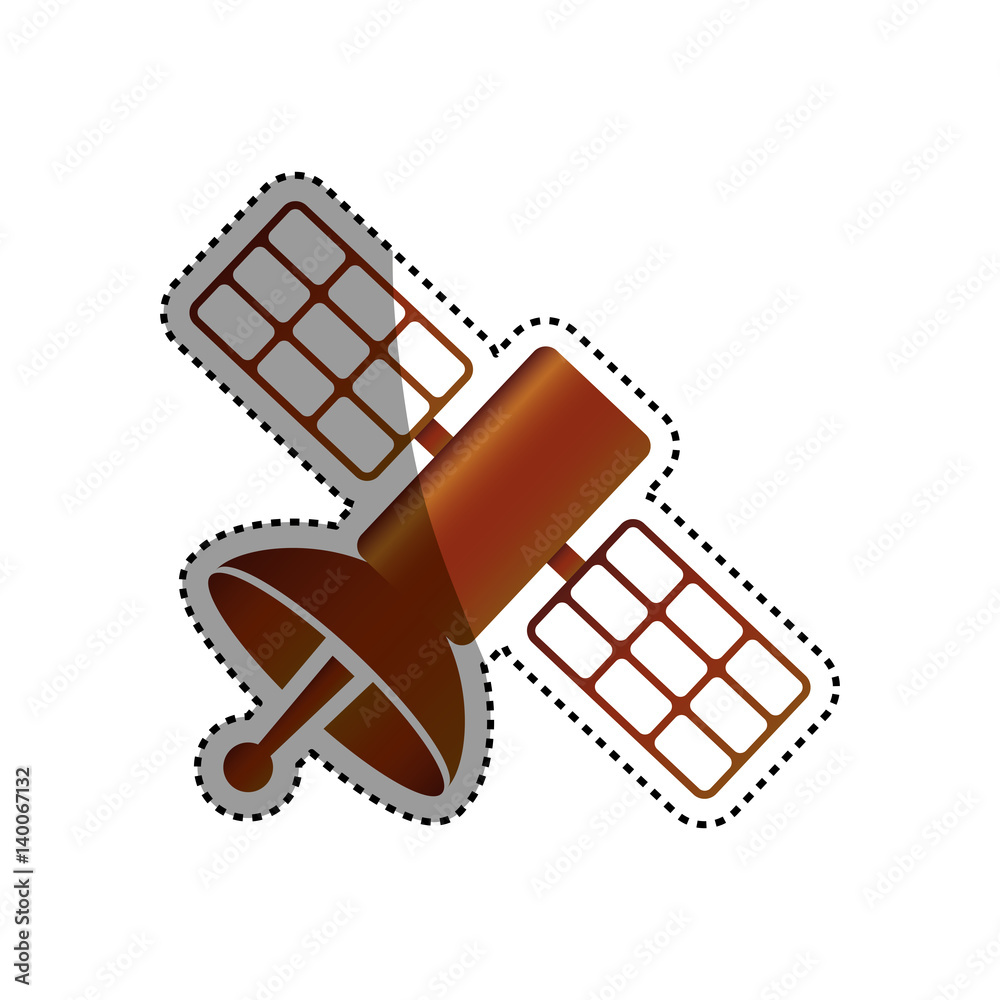 Satellite communication technology icon vector illustration graphic design Satellite communication technology icon vector illustration graphic design
