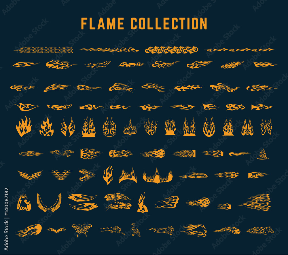 flame decoration collection