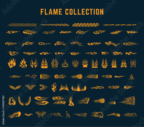 flame decoration collection