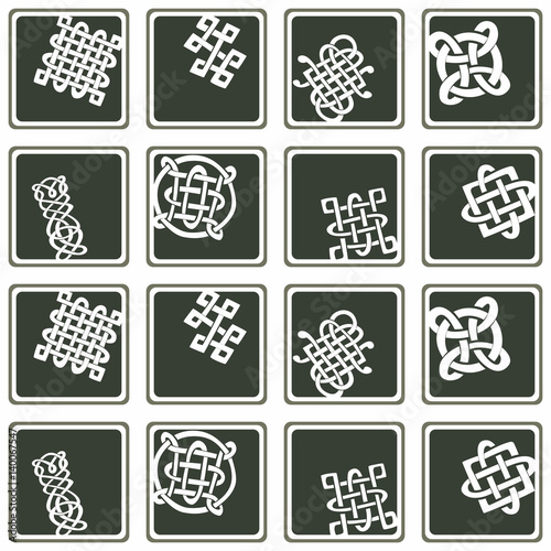 seamless pattern with Celtic art and ethnic ornaments for your design