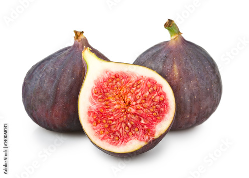 Fresh figs isolated on white background