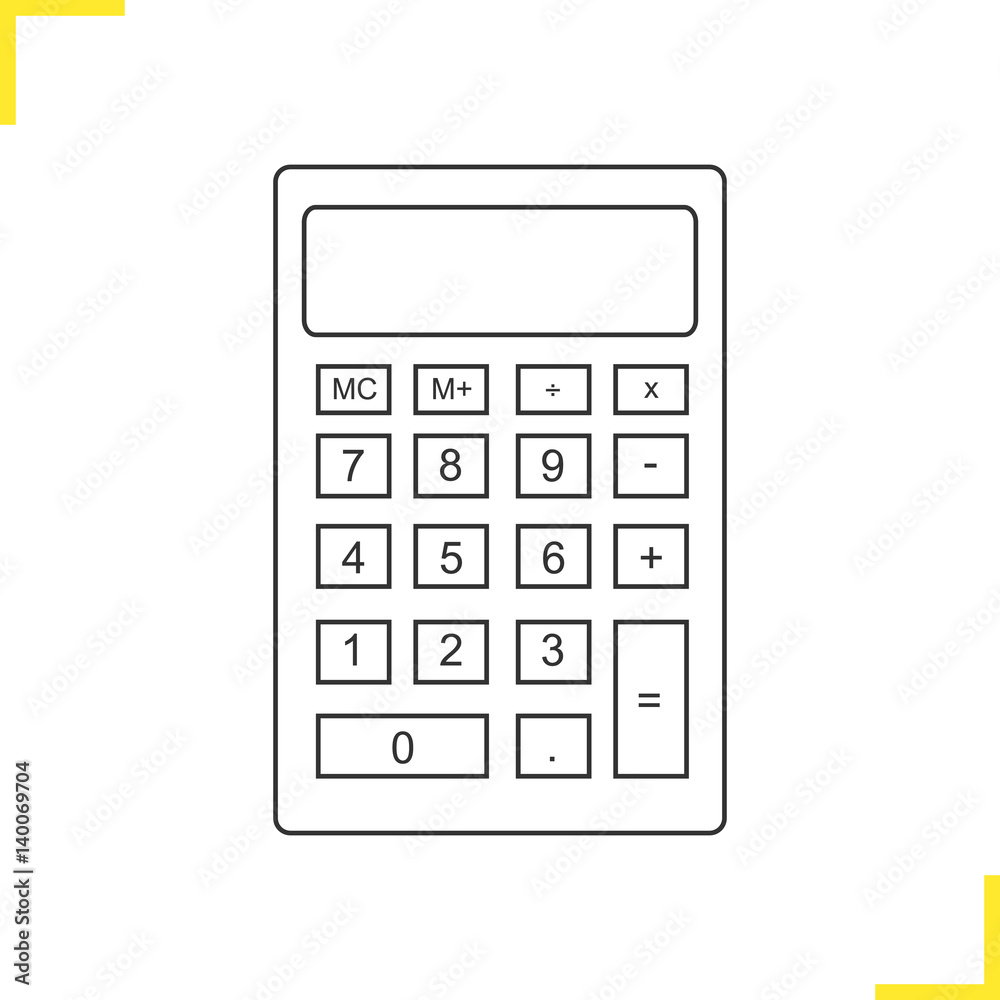 Calculator linear icon Calculator linear icon