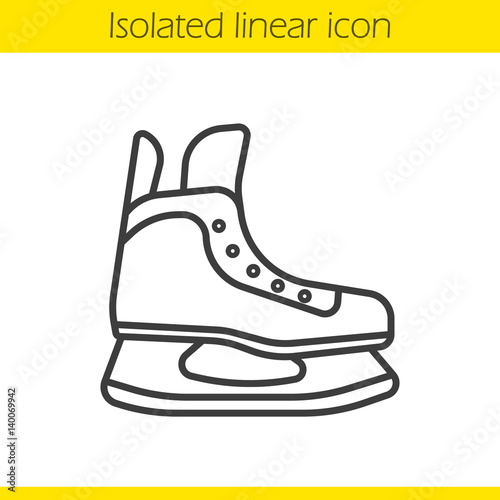 Ice skate linear icon