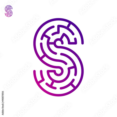 letter S maze logo