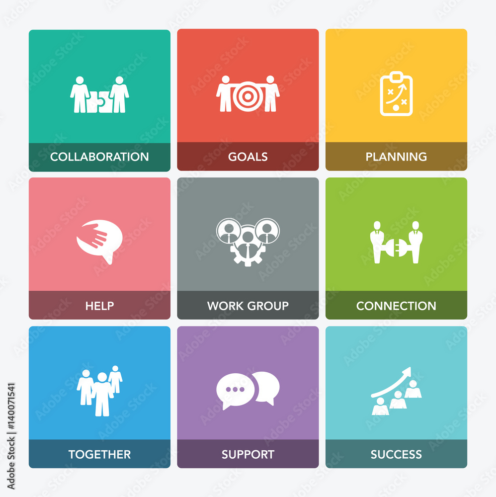 TEAMWORK ICON SET TEAMWORK ICON SET