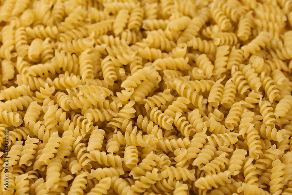 Italian pasta fusilli background