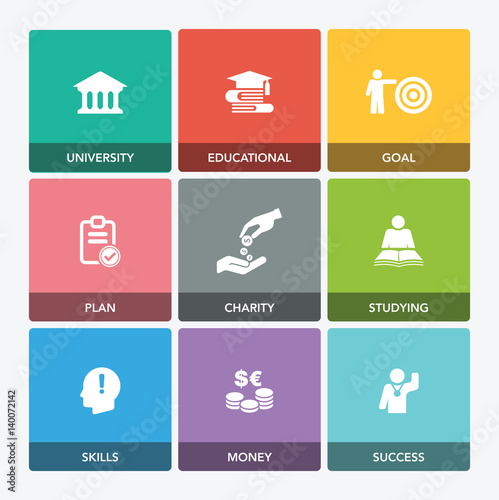 SCHOLARSHIP ICON SET