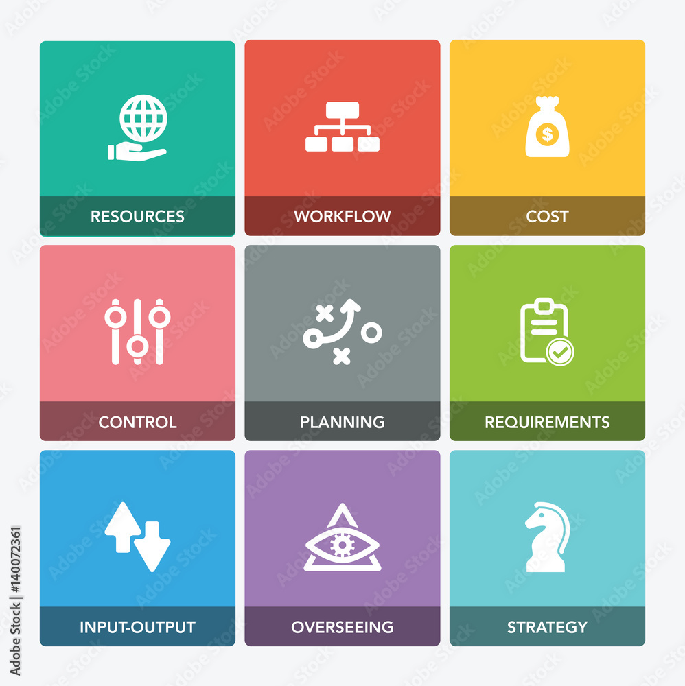 OPERATIONS MANAGEMENT ICON SET OPERATIONS MANAGEMENT ICON SET