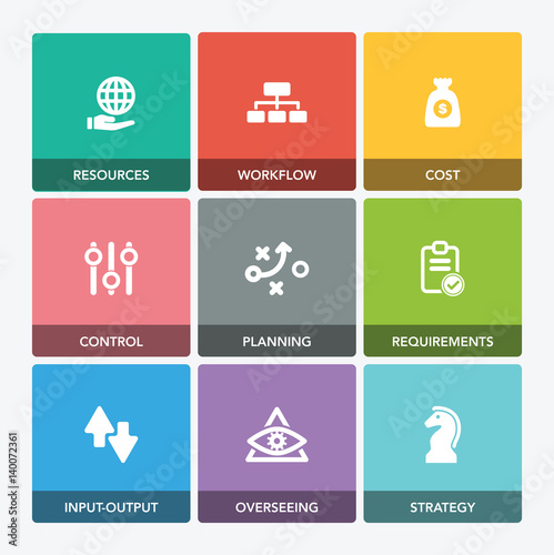 OPERATIONS MANAGEMENT ICON SET
