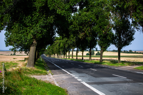 Rural road in the Czech Republic. 